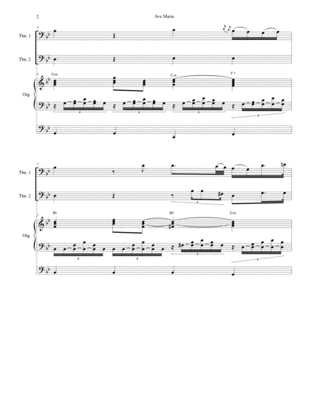 Ave Maria (Trombone Duet - Organ Accompaniment) image number null