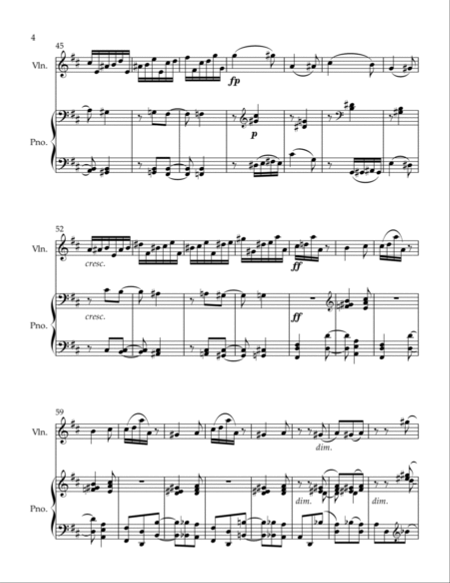 Scherzo Humoristique Violin Solo scores gallery preview page 4