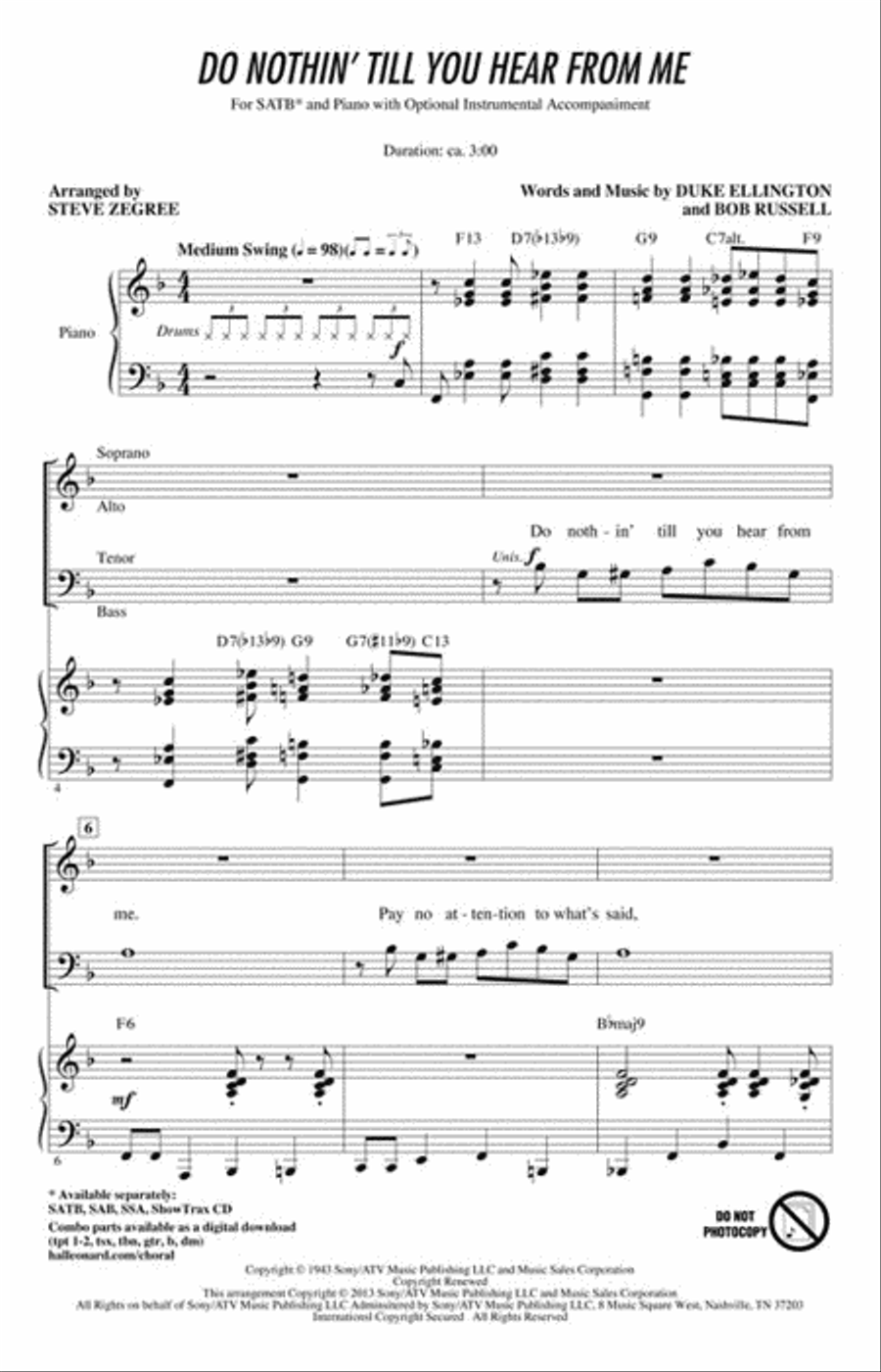 <br>Sheet music extract