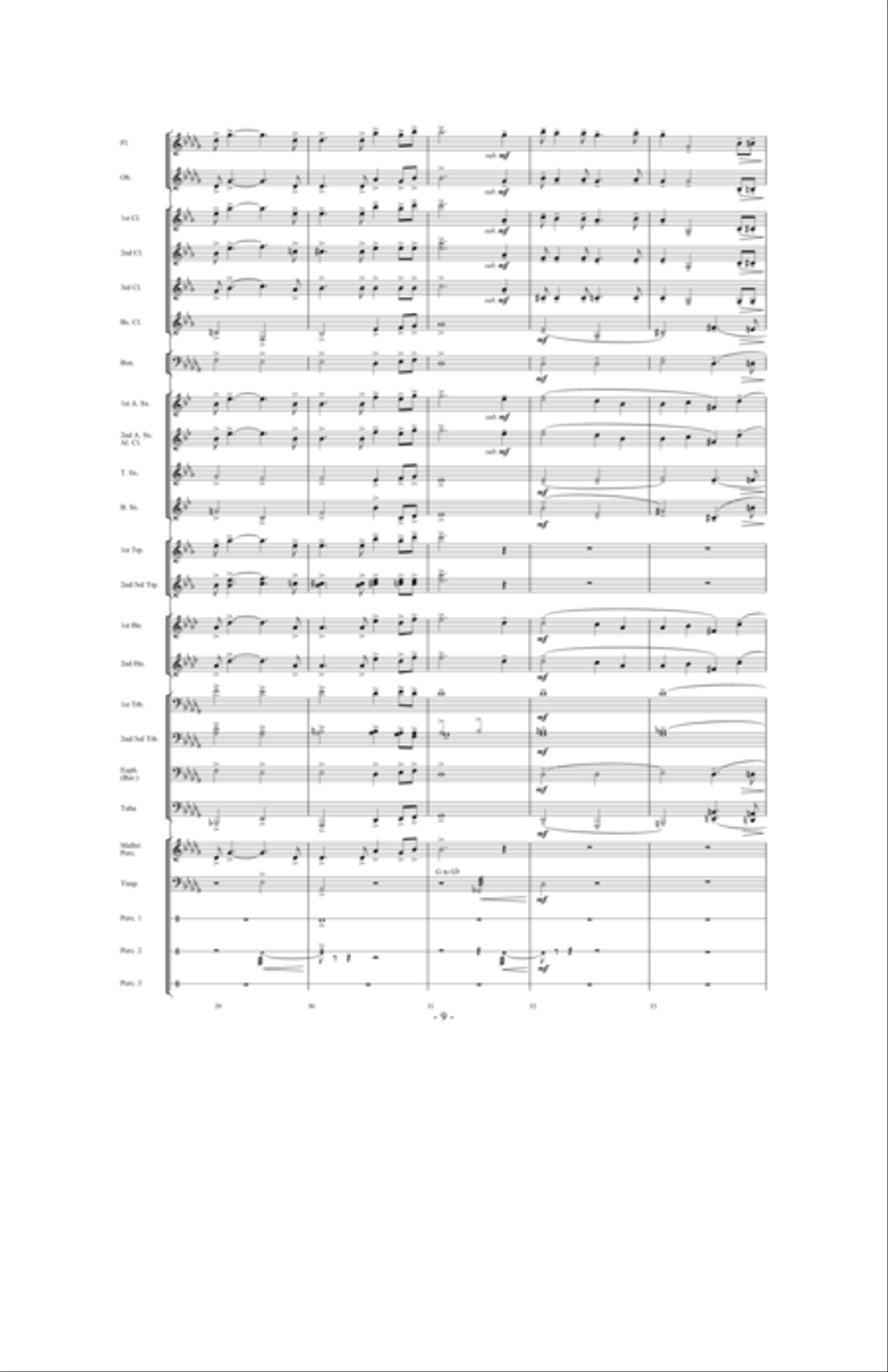 A Quiet Journey Home Concert Band scores gallery preview page 8