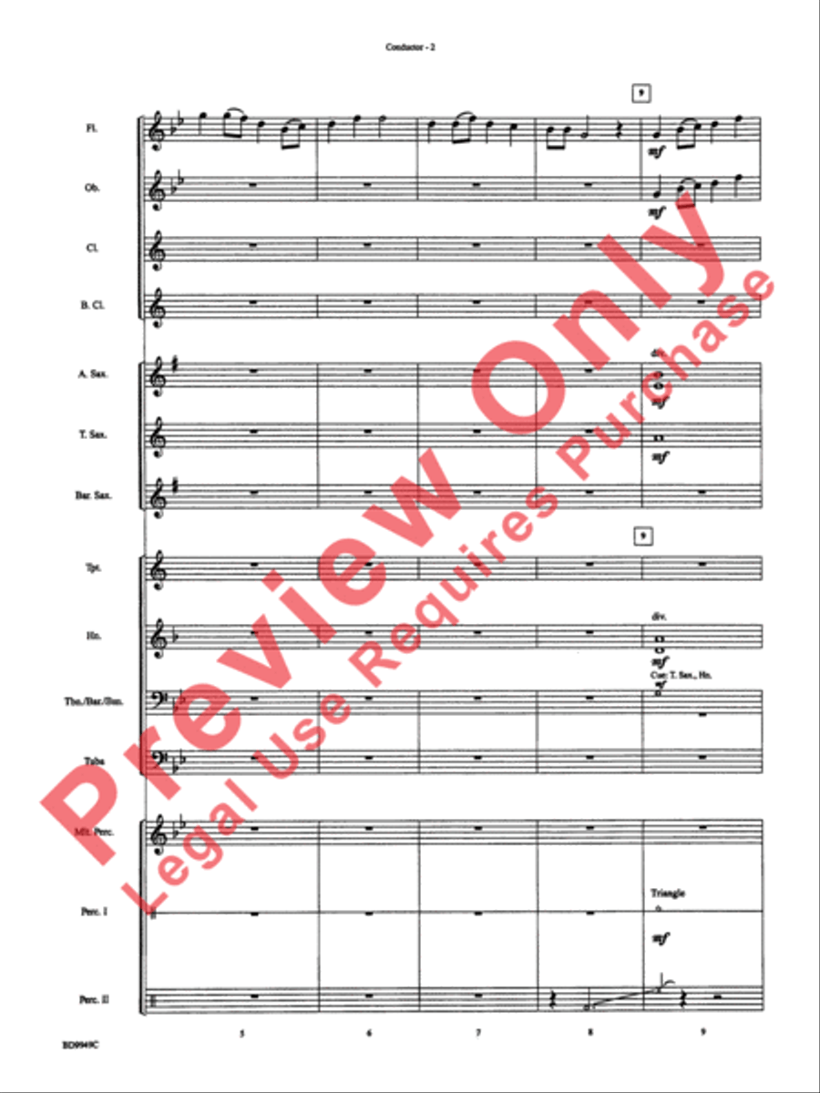 Ancient Spirits Concert Band scores gallery preview page 4