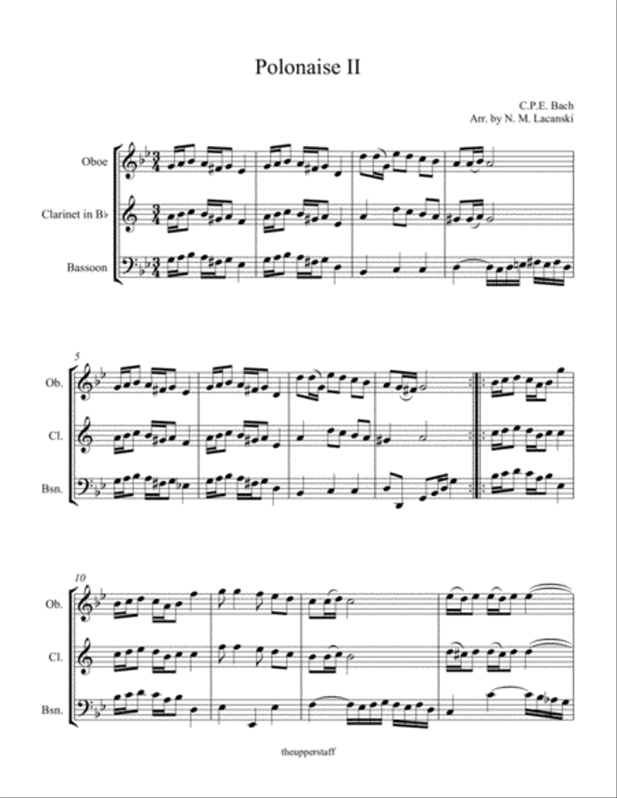 Polonaise II Woodwind Trio scores gallery preview page 2