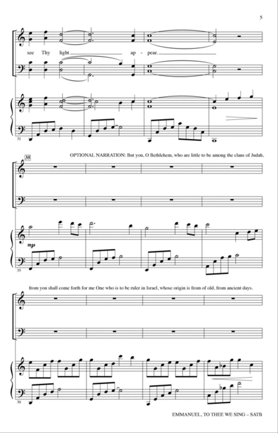Emmanuel, To Thee We Sing 4-Part scores gallery preview page 4