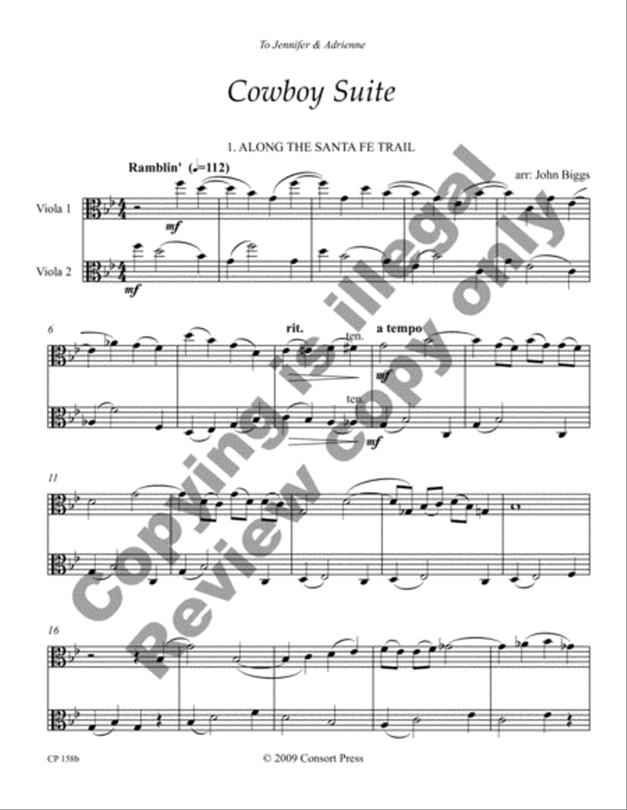 Cowboy Suite (Viola Version) Viola scores gallery preview page 14
