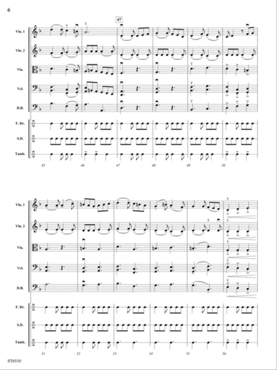 Beauty and Fire (The Quest Begins): Score String Orchestra scores gallery preview page 6