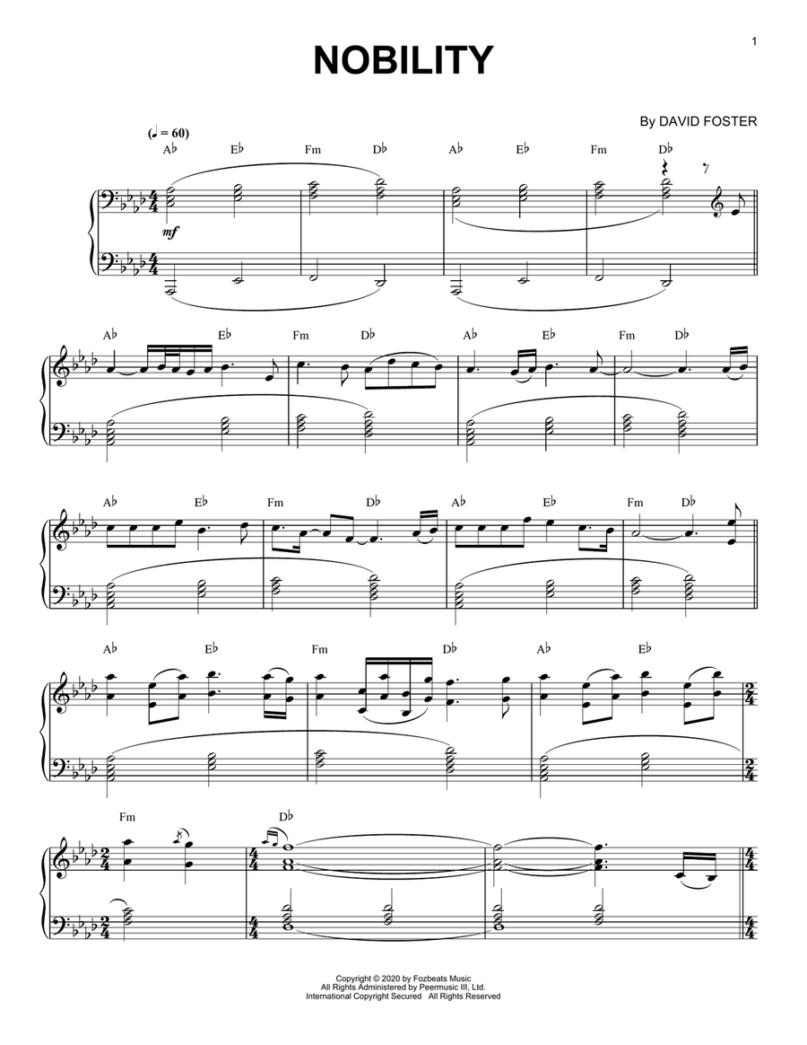 Nobility Piano Solo scores gallery preview page 1