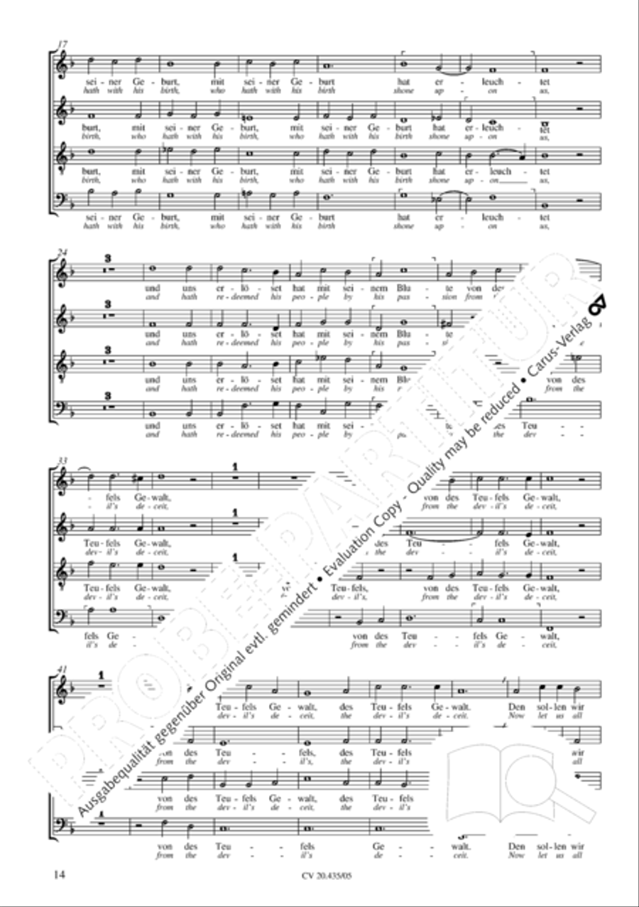 Christmas History (Weihnachts-Historie, SWV 435) Choir scores gallery preview page 15
