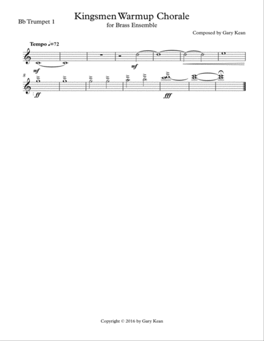 Kingsmen Warmup Chorale Kingsmen Warmup Chorale Marching Band scores gallery preview page 3