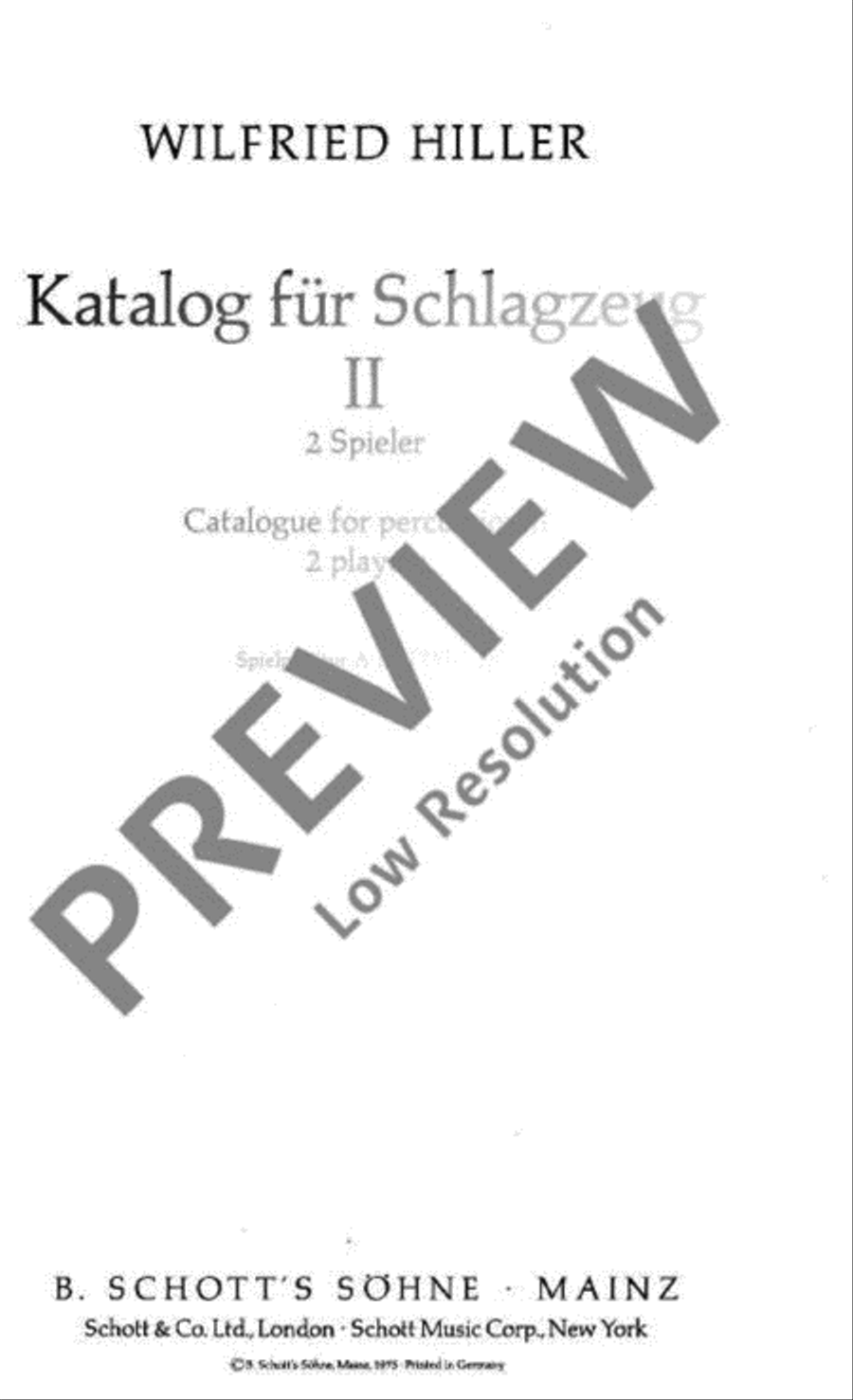 Katalog II Percussion scores gallery preview page 2