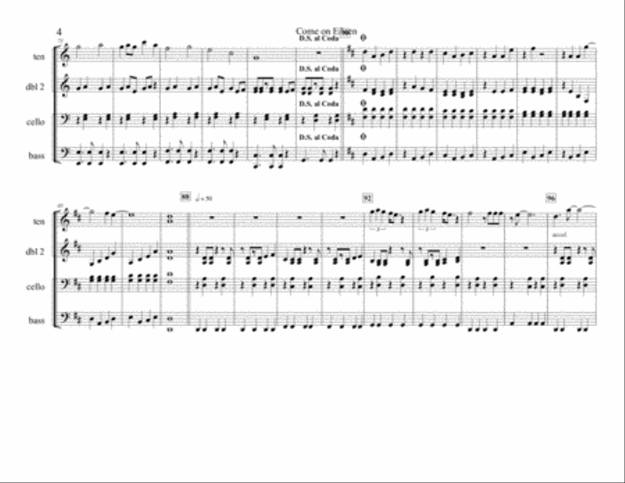 Come On Eileen Percussion Ensemble scores gallery preview page 4