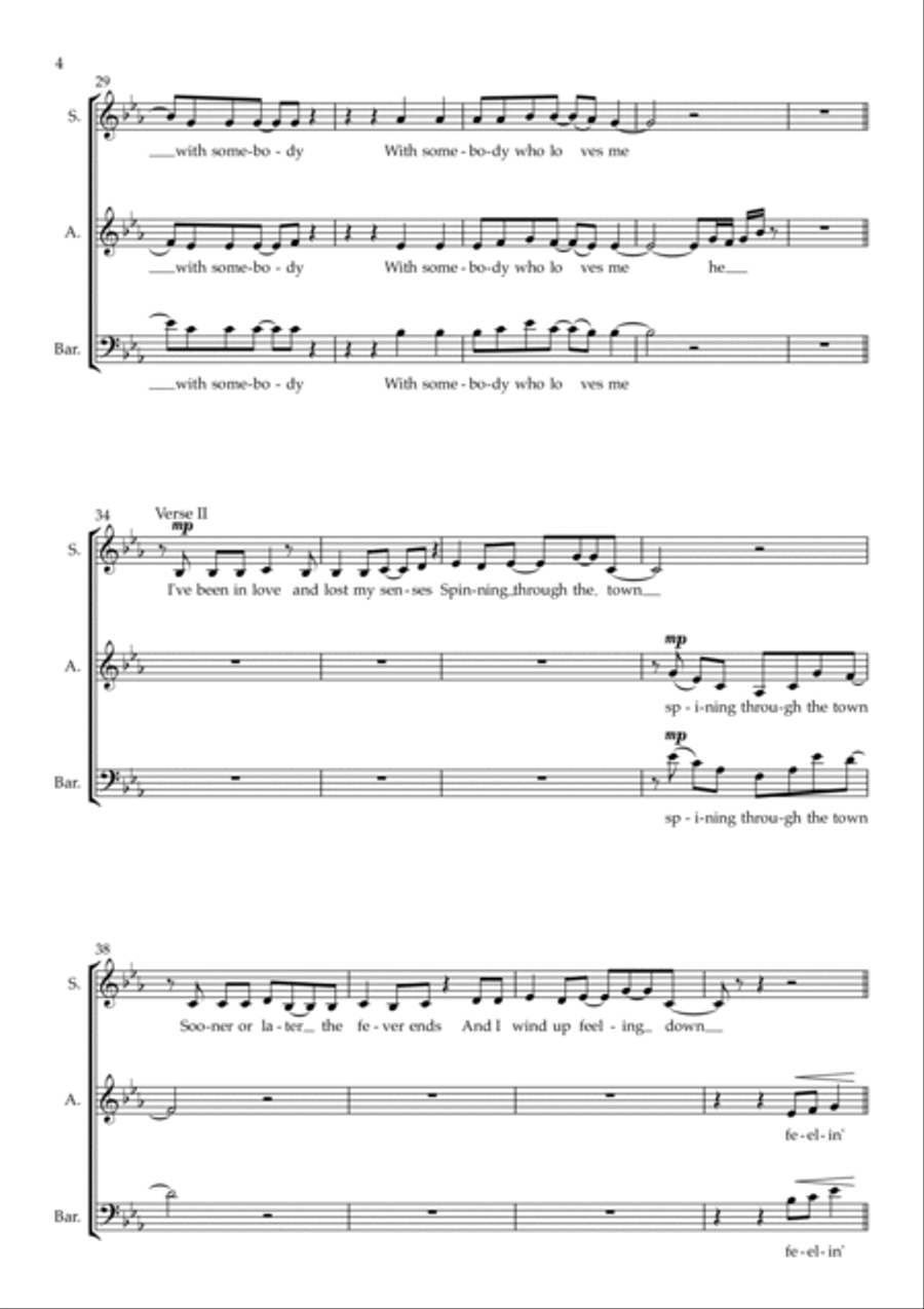 I Wanna Dance With Somebody 3-Part scores gallery preview page 4