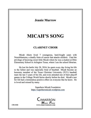 Book cover for Micah's Song