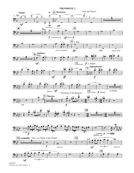 Medley from Miss Saigon (arr. Warren Barker) - Trombone 2