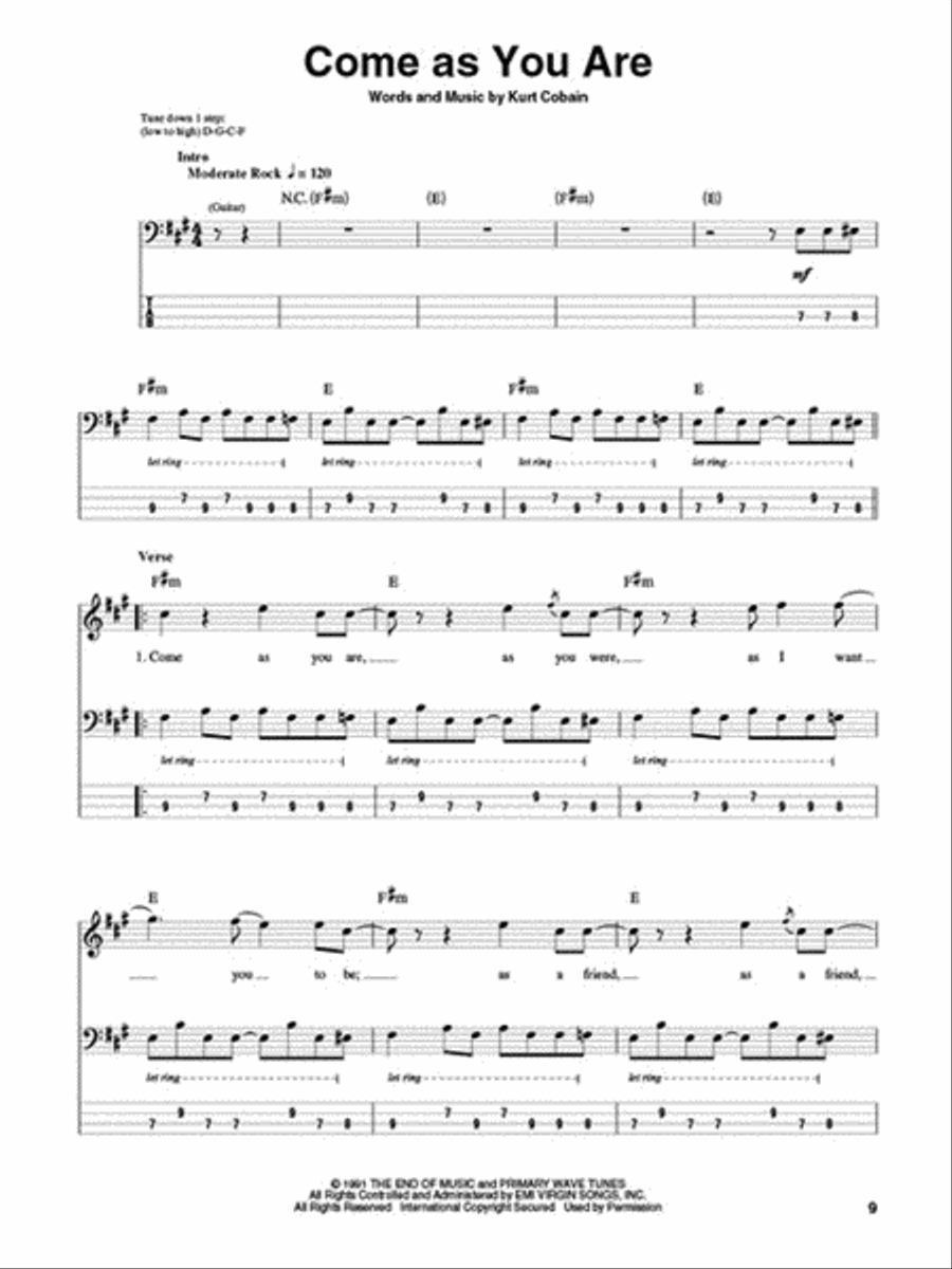 Nirvana Electric Guitar scores gallery preview page 3