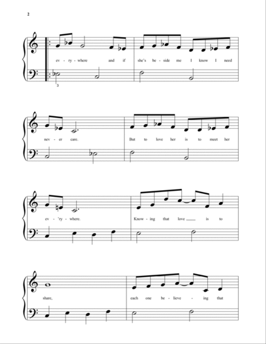 Here, There And Everywhere Piano Solo scores gallery preview page 2