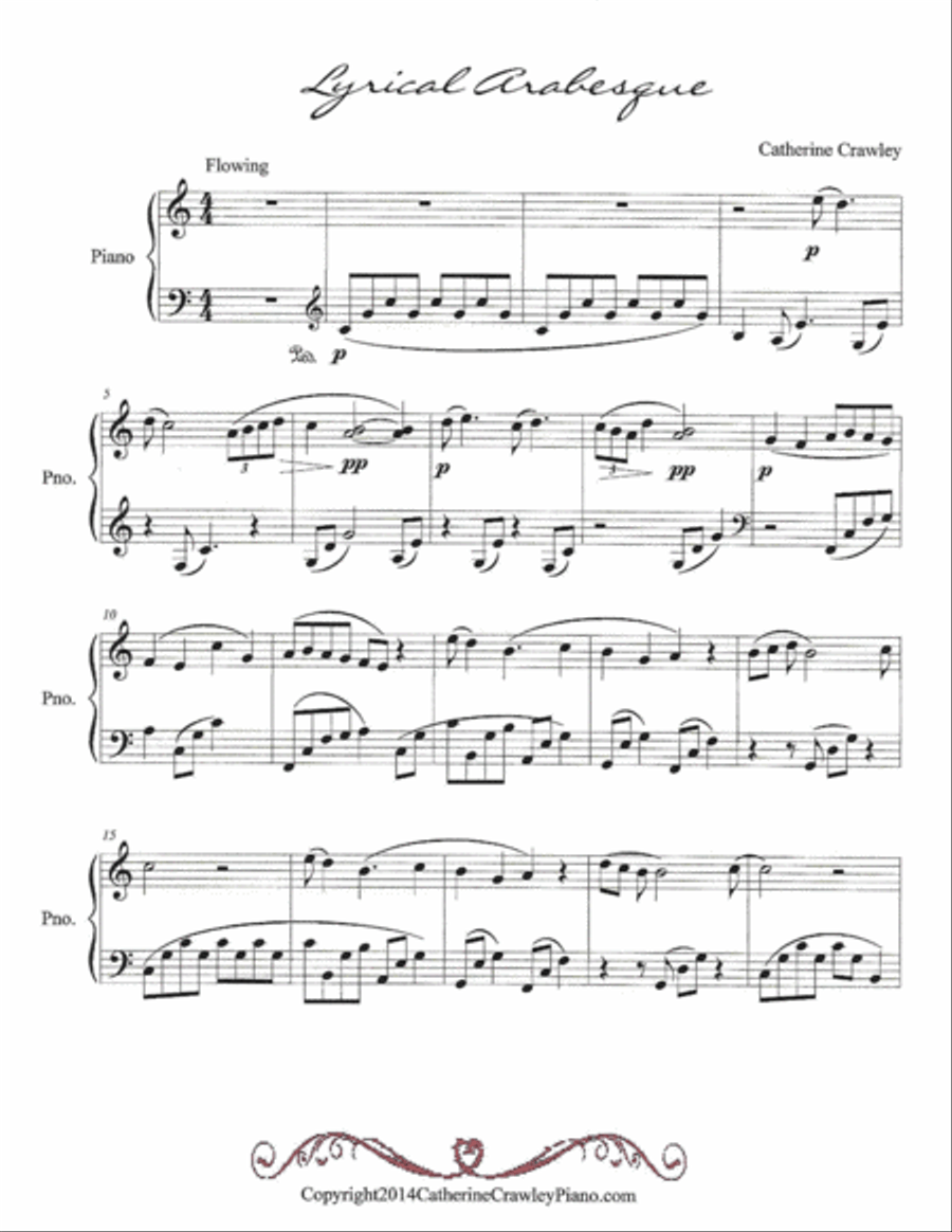 Lyrical Arabesque Piano Method scores gallery preview page 1