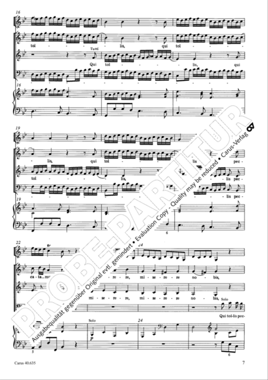 Missa civilis in B 3-Part scores gallery preview page 16