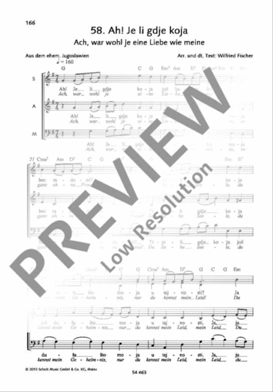 Ah! Je li gdje koja A Cappella scores gallery preview page 2