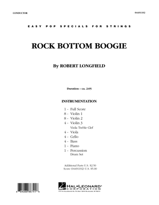 Book cover for Rock Bottom Boogie - Full Score