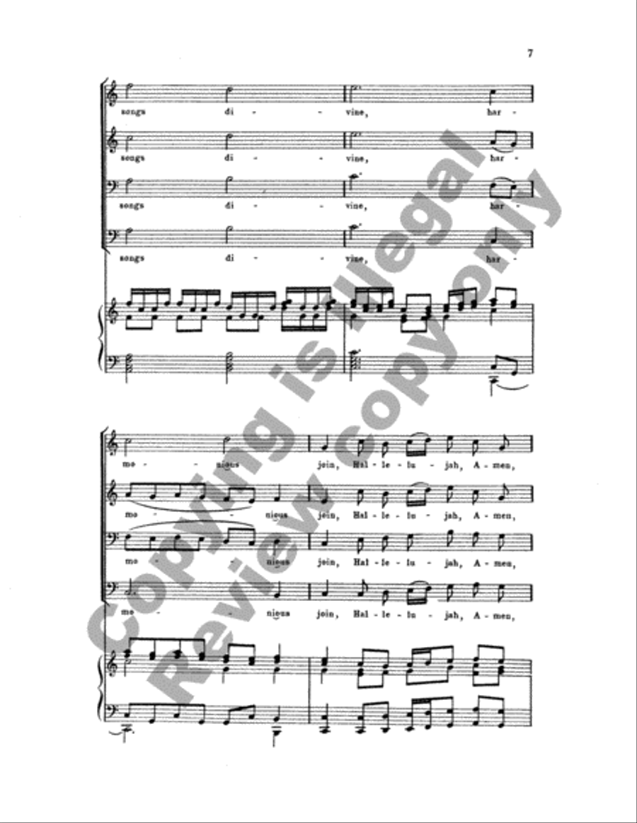 Judas Maccabaeus: Hallelujah, Amen TTBB scores gallery preview page 8