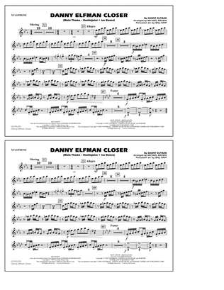 Book cover for Danny Elfman Closer - Xylophone