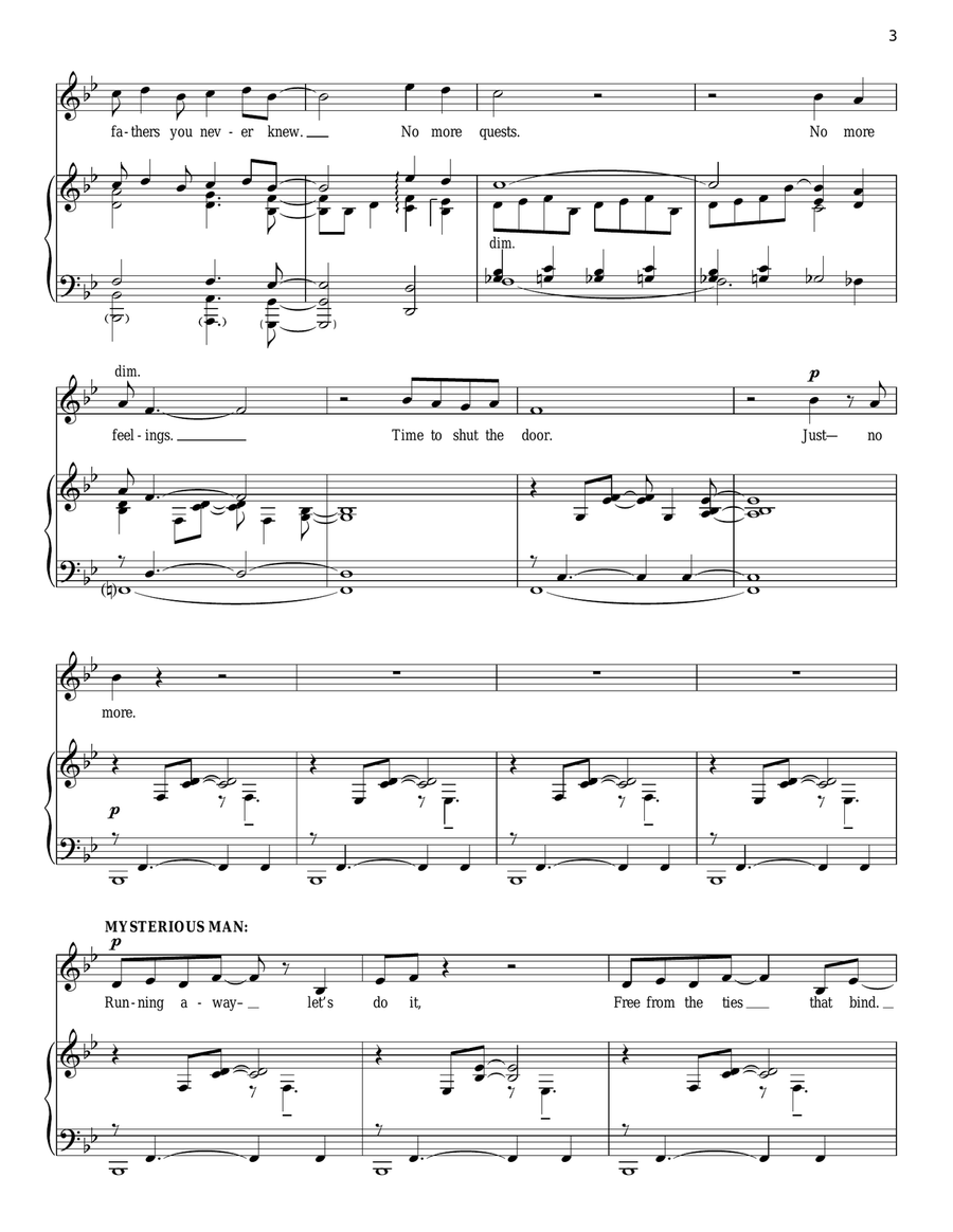 No More (from Into The Woods) Piano, Vocal scores gallery preview page 3