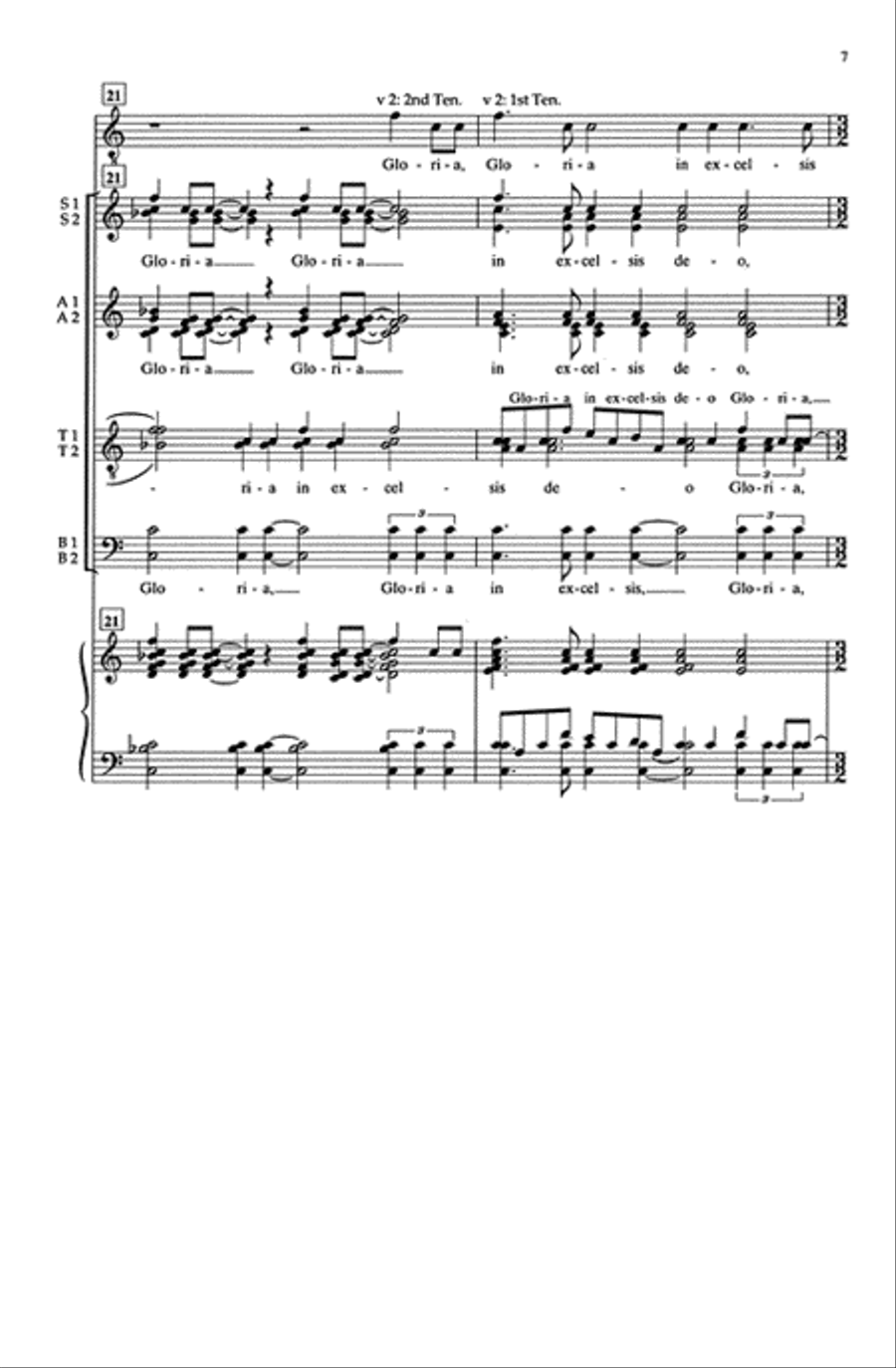 Gloria - SSAATTBB SSAATTBB scores gallery preview page 6