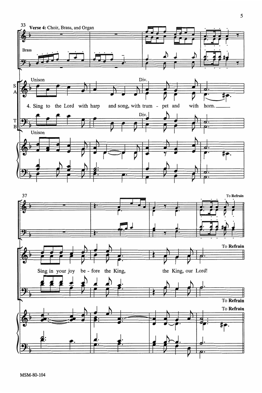 A Psalm for Christmas 4-Part scores gallery preview page 5