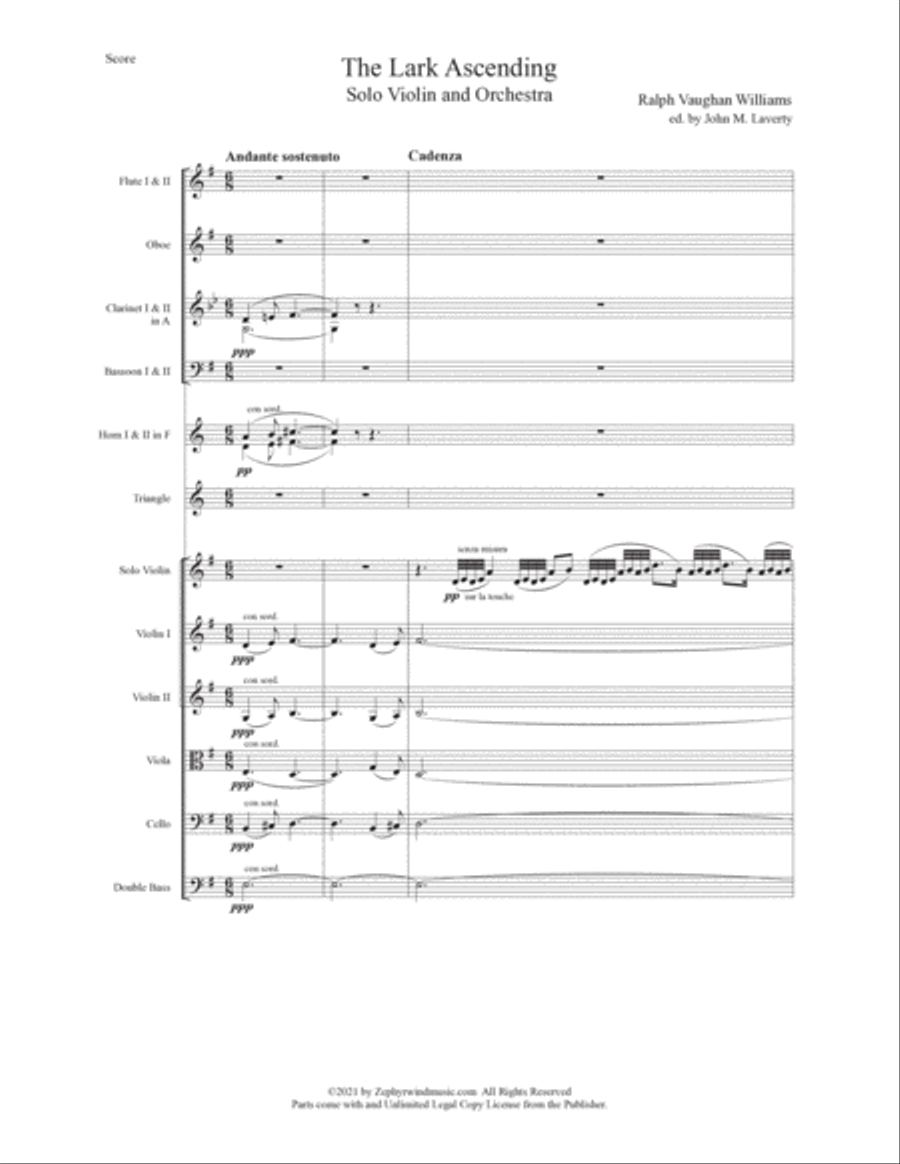 The Lark Ascending Full Orchestra scores gallery preview page 5