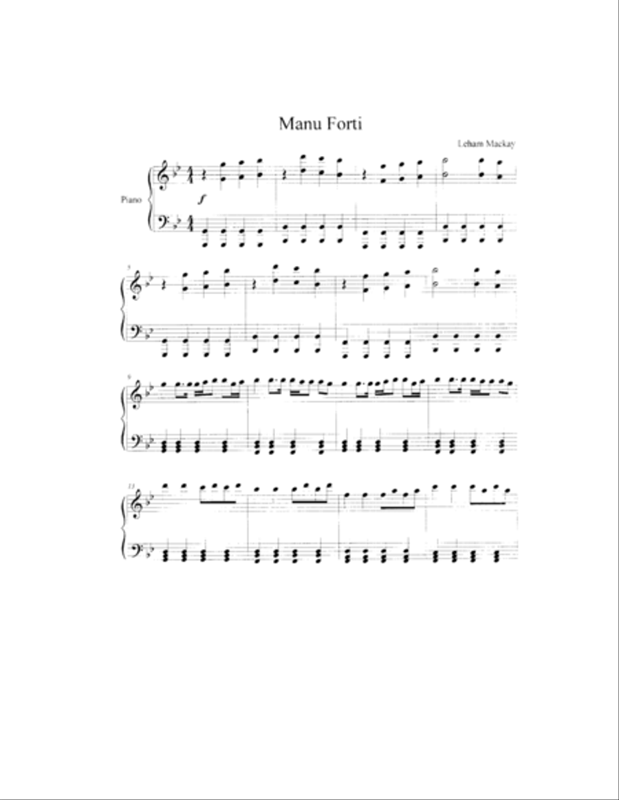 Manu Forti Piano Solo scores gallery preview page 1