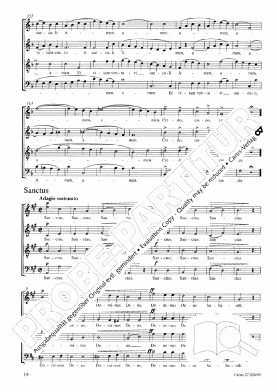 Mass in A minor 4-Part scores gallery preview page 15