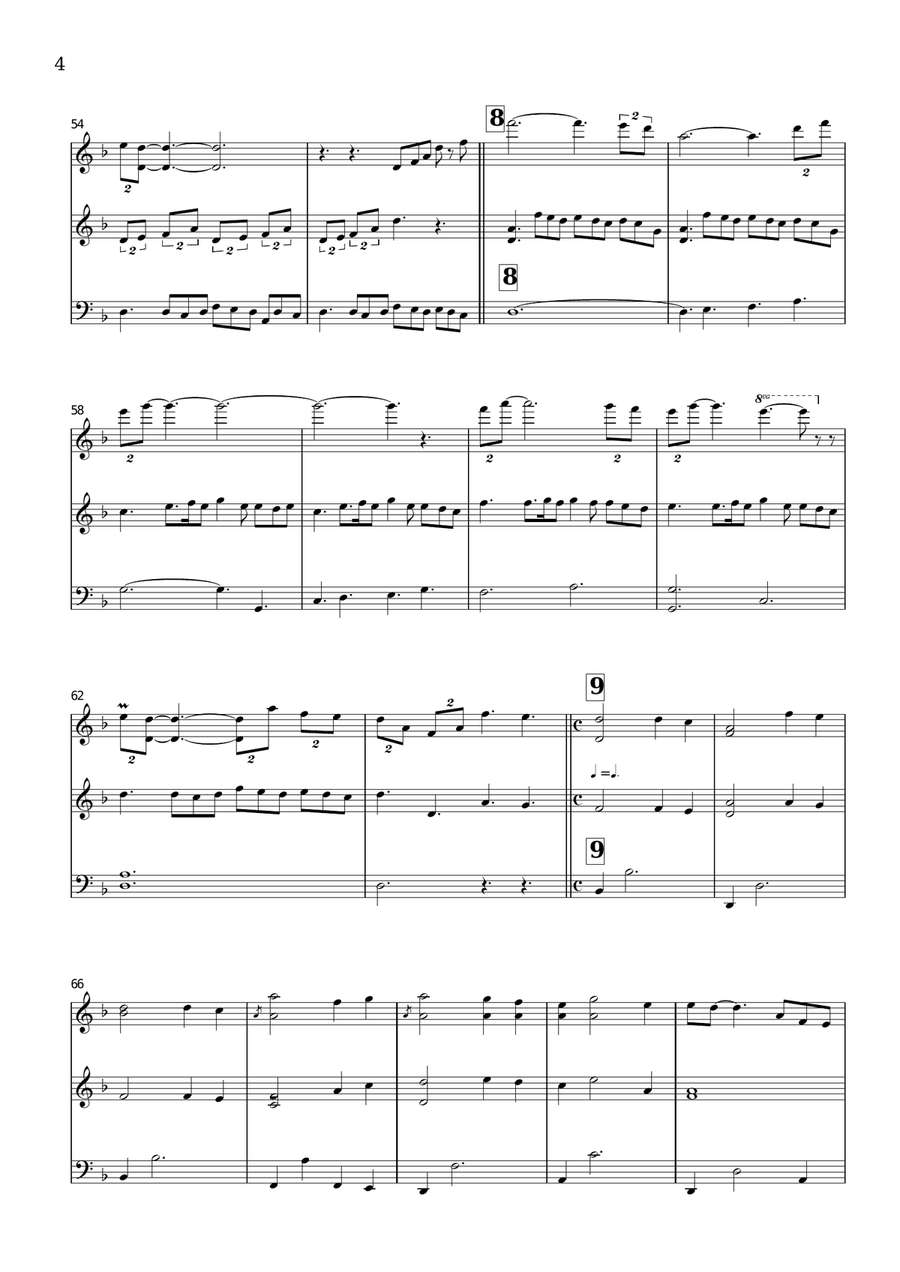 Last Of The Mohicans (main Theme) String Trio scores gallery preview page 4