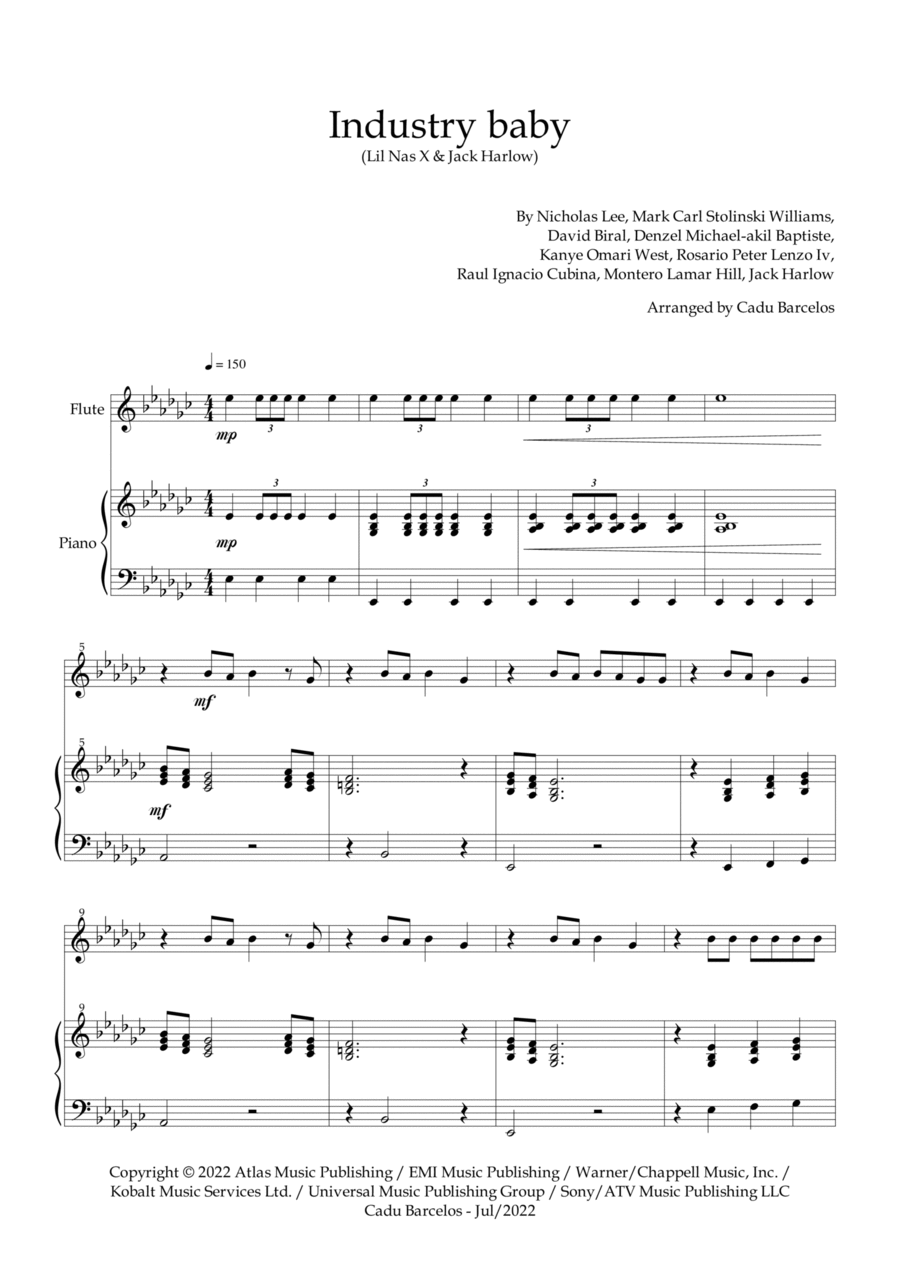 Industry Baby Industry Baby Flute scores gallery preview page 1