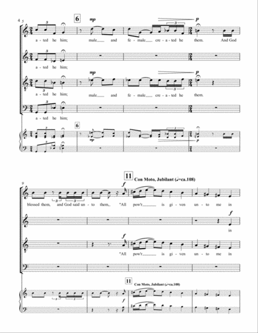 Commissioned and Empowered 4-Part scores gallery preview page 4