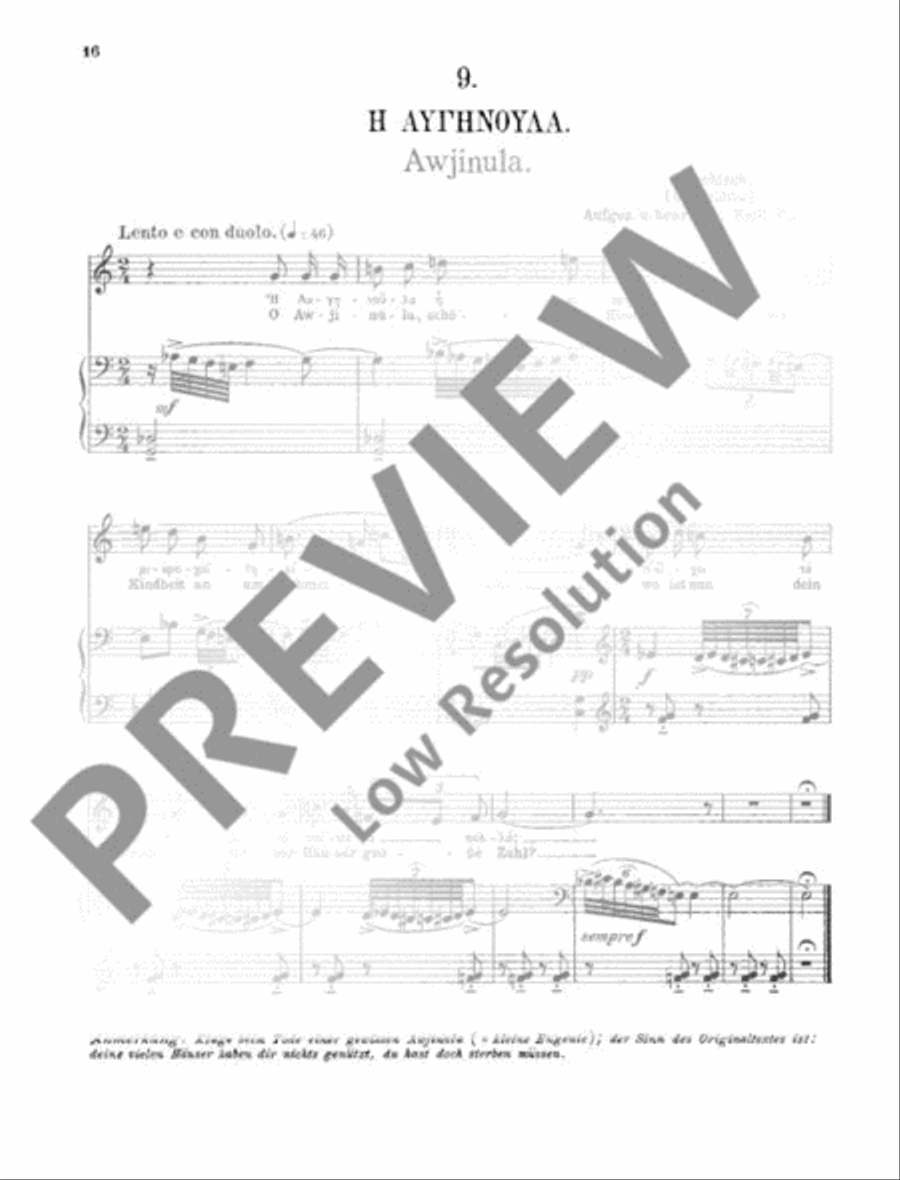 Griechische, albanische und rumänische Volkslieder Voice Solo scores gallery preview page 19