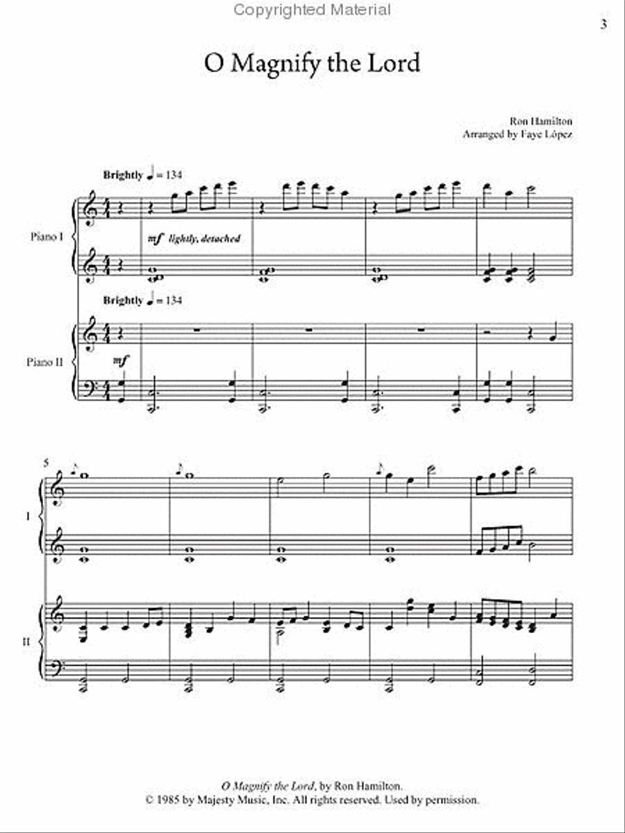 Magnify the Lord Piano Duet scores gallery preview page 2