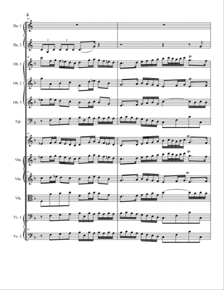 Brandenburg Concerto No 1 in F Major, BWV 1046 Chamber Orchestra scores gallery preview page 5