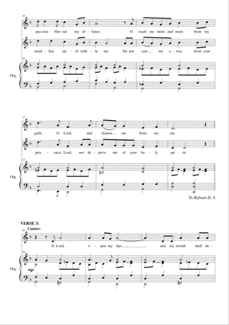 Psalm 51: I will Leave this Place 3-Part scores gallery preview page 3