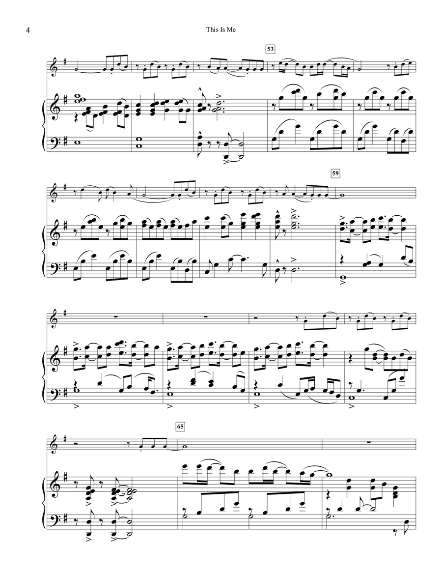 This Is Me Violin Solo scores gallery preview page 5