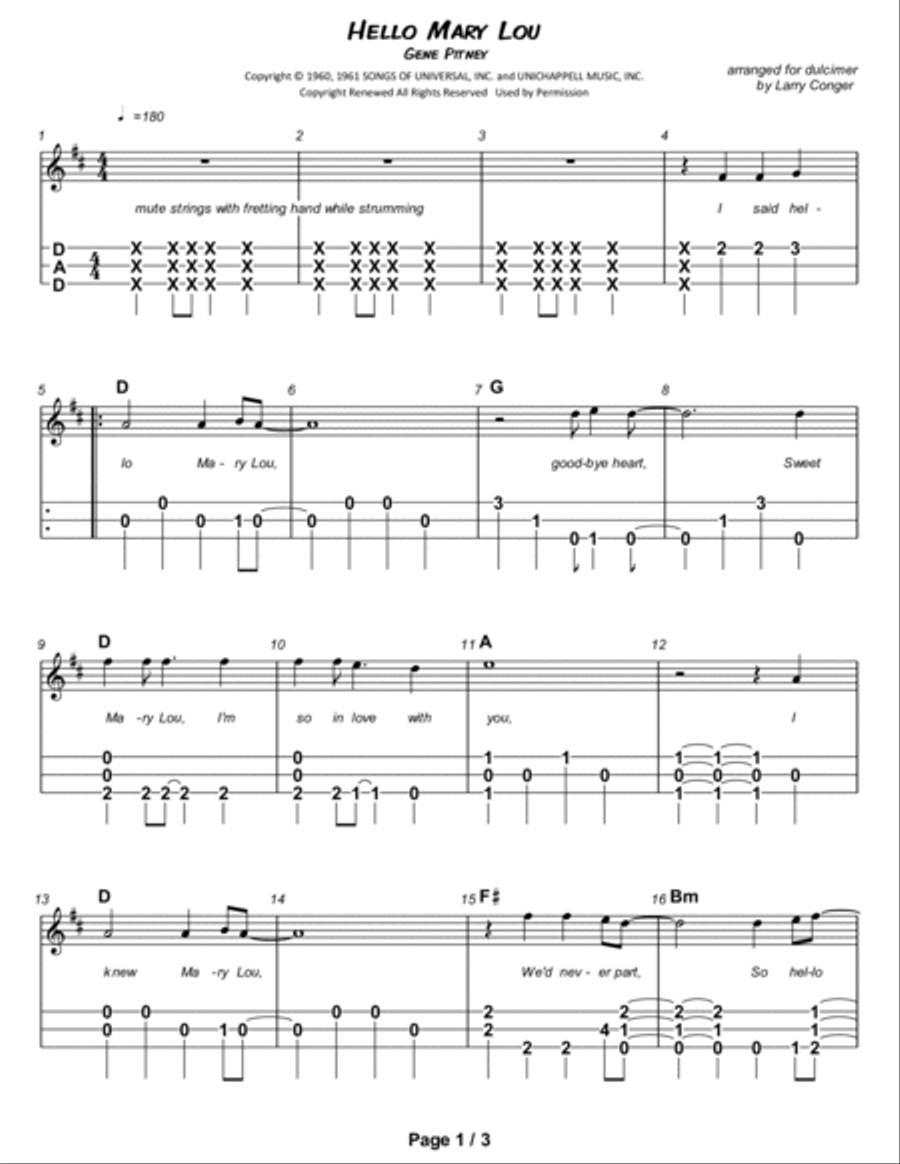 Hello Mary Lou Dulcimer scores gallery preview page 2