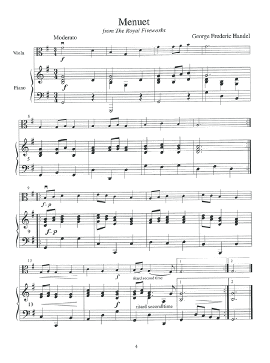 The Student Violist: Handel Viola Solo scores gallery preview page 5