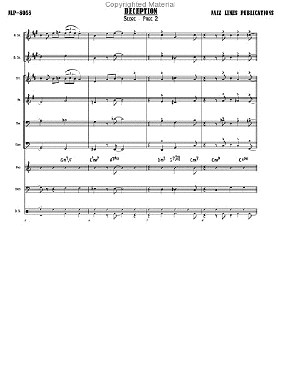 Deception Baritone Saxophone scores gallery preview page 6