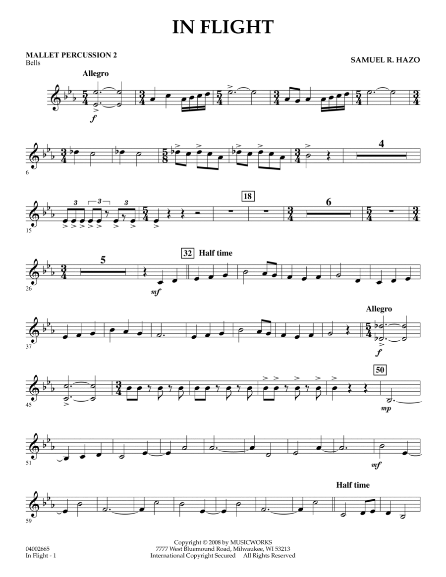 In Flight - Mallet Percussion 2 Percussion scores gallery preview page 1