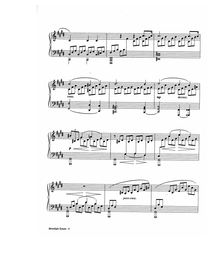 Moonlight Sonata (1st Movement) Masterpiece Edition Piano Solo Piano Solo scores gallery preview page 4