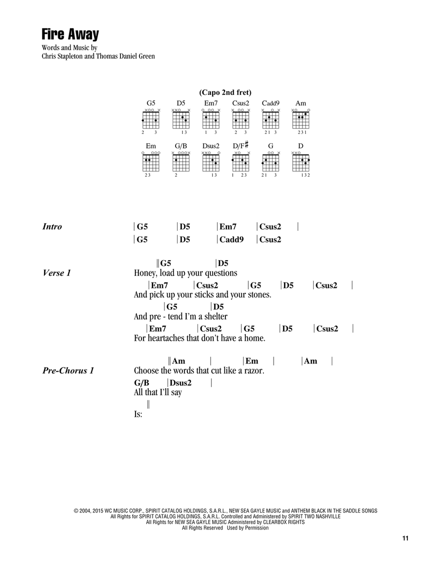 Fire Away Electric Guitar scores gallery preview page 1