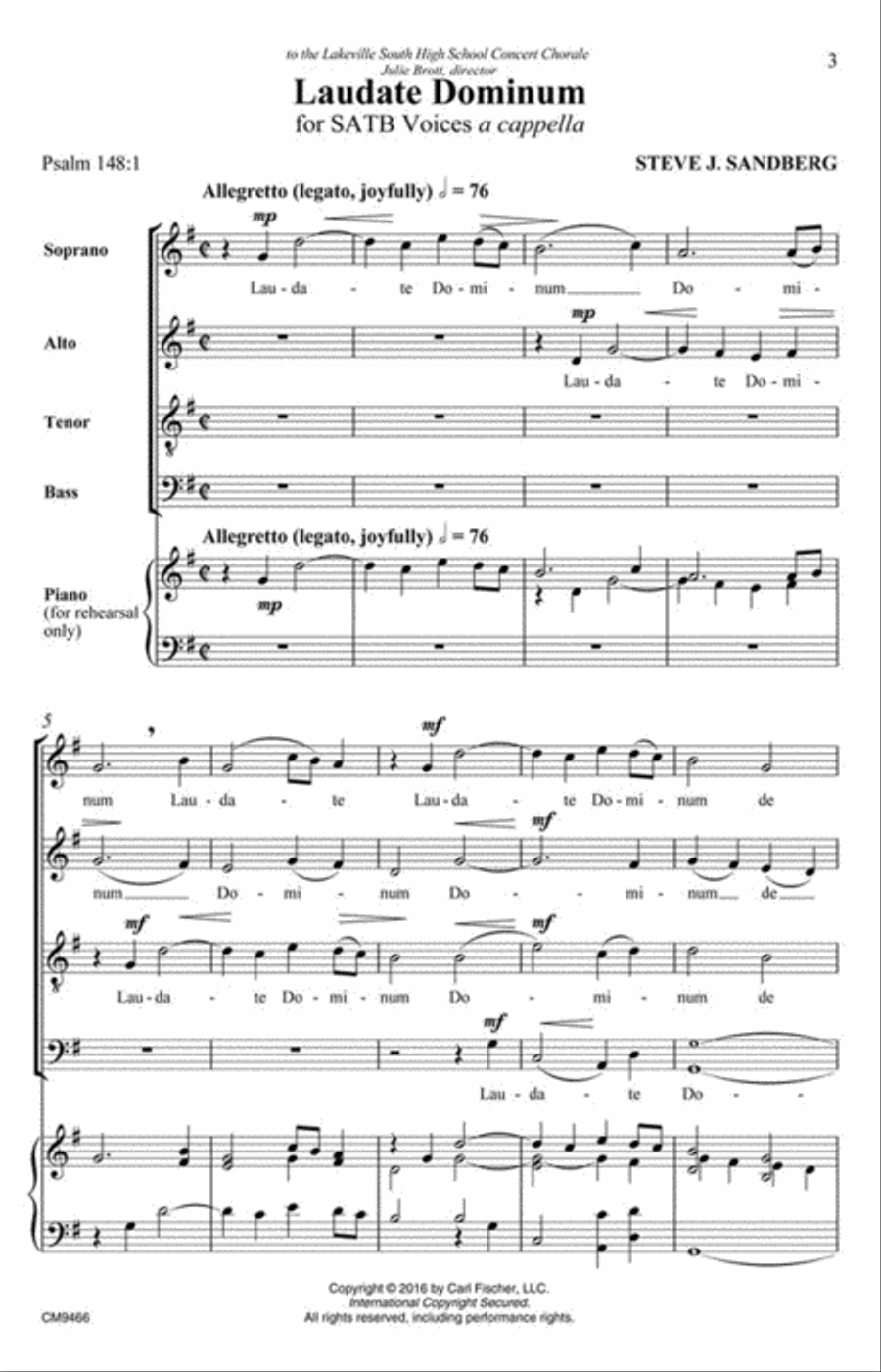 Laudate Dominum 4-Part scores gallery preview page 2
