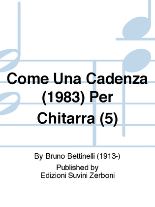 Come Una Cadenza (1983) Per Chitarra (5)