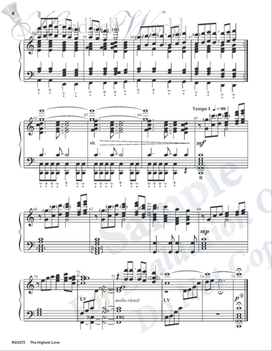 Highest Love Highest Love 5-Octaves scores gallery preview page 5