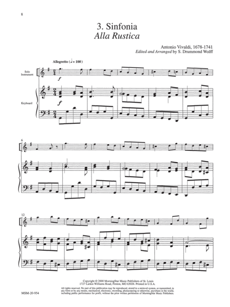 Sinfonia (Alla Rustica) (Downloadable)