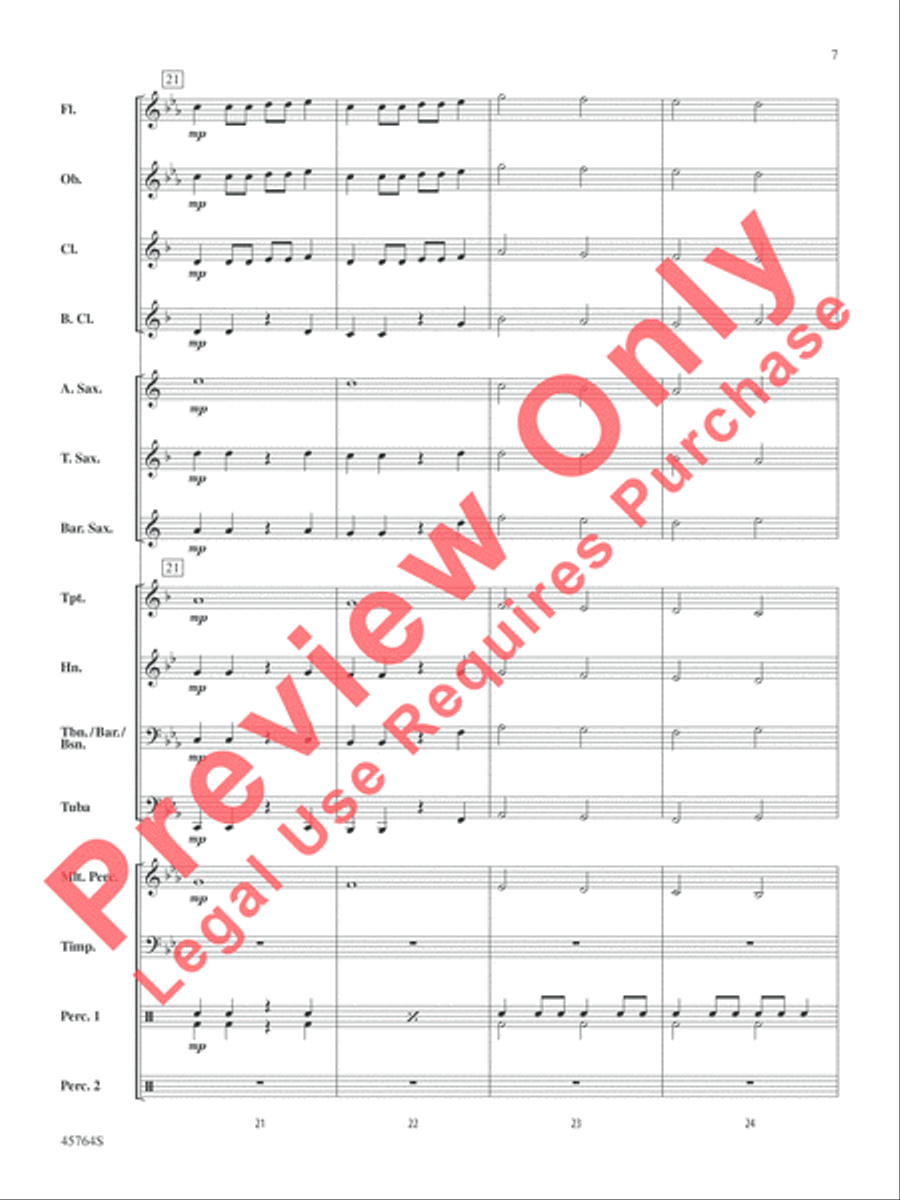 Dawn Over King's Valley Dawn Over King's Valley Concert Band scores gallery preview page 8